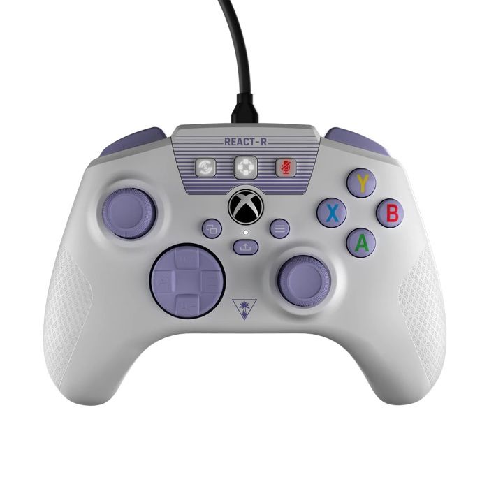 Mando para PC/XBOX - REACT-R - Con cable - Blanco y morado
