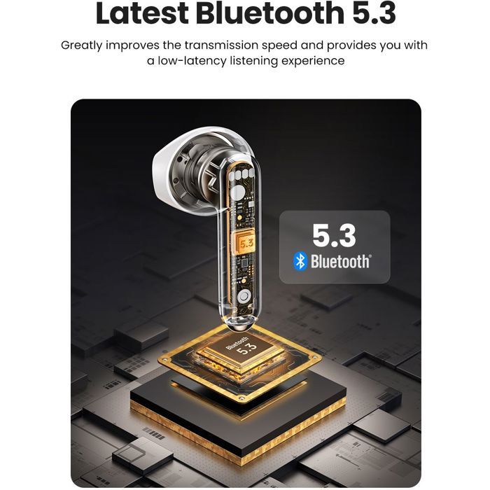 Image secondaire de Écouteurs Bluetooth UGREEN H5 - Confort et Performance en Blanc