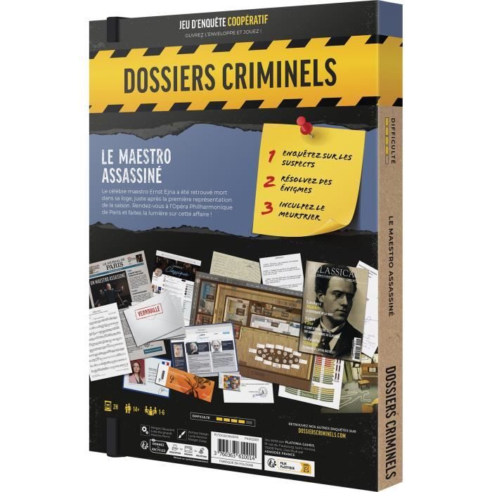 Image secondaire de Le Maestro Assassiné - Asmodee - Jeu d'enquete - Des 18 ans - Fabriqué en France