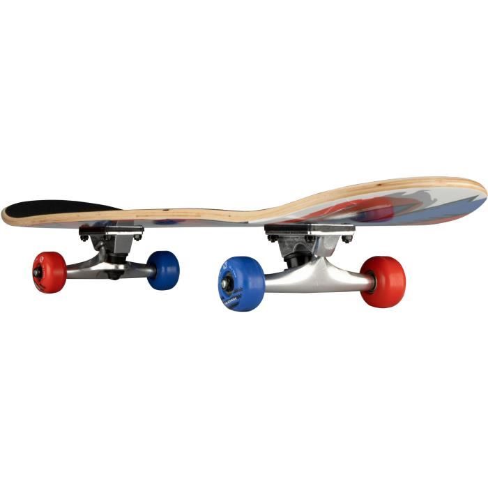 NIJDAM - Skateboard Omni Reverse - Rouge/Bleu