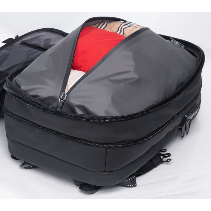 Image secondaire de Sac de voyage à compression sous vide - Pompe à batterie lithium externe - Multipoches - Imperméable - 40 L - Antivol