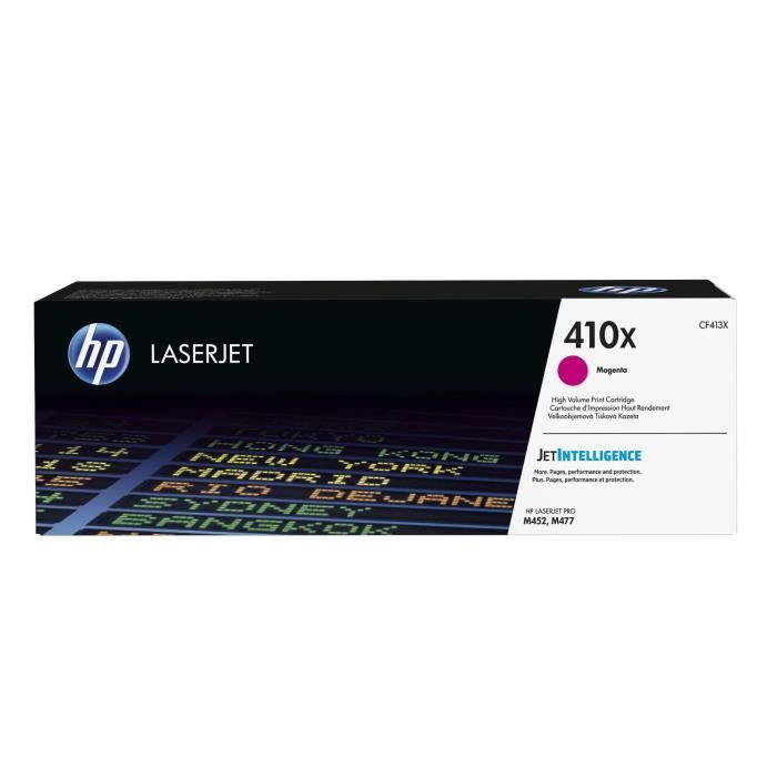 HP 410X Cartouche de toner magenta LaserJet grande capacité authentique (CF413X) pour HP Color LaserJet Pro M452/M477
