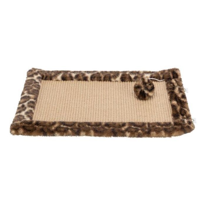 Tapis Griffoir Trixie LEO - 55 x 35 cm - Brun Léopard