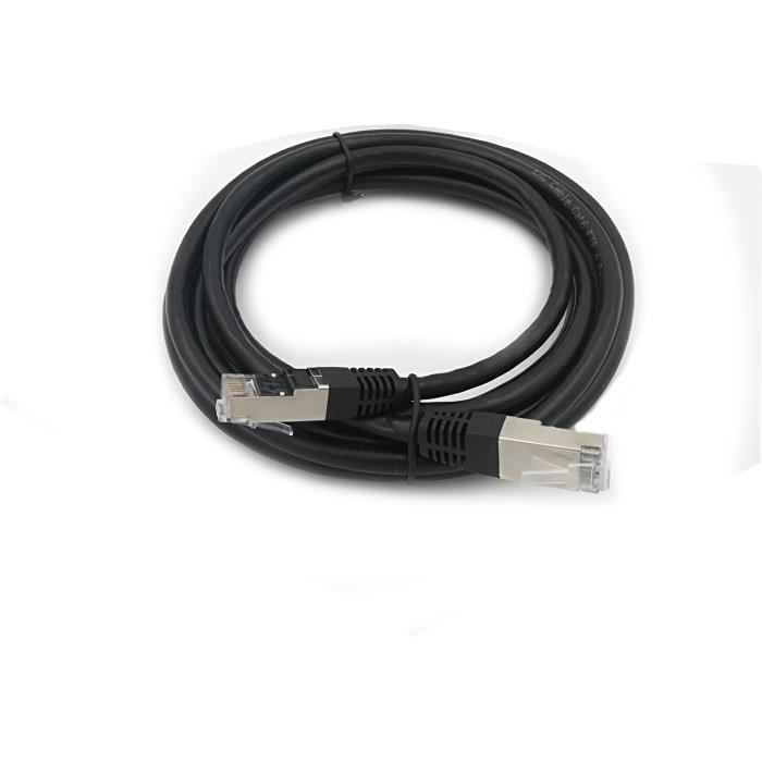 Câble RJ45 Blindé Cat.6 - 3m - Noir - LINEAIRE