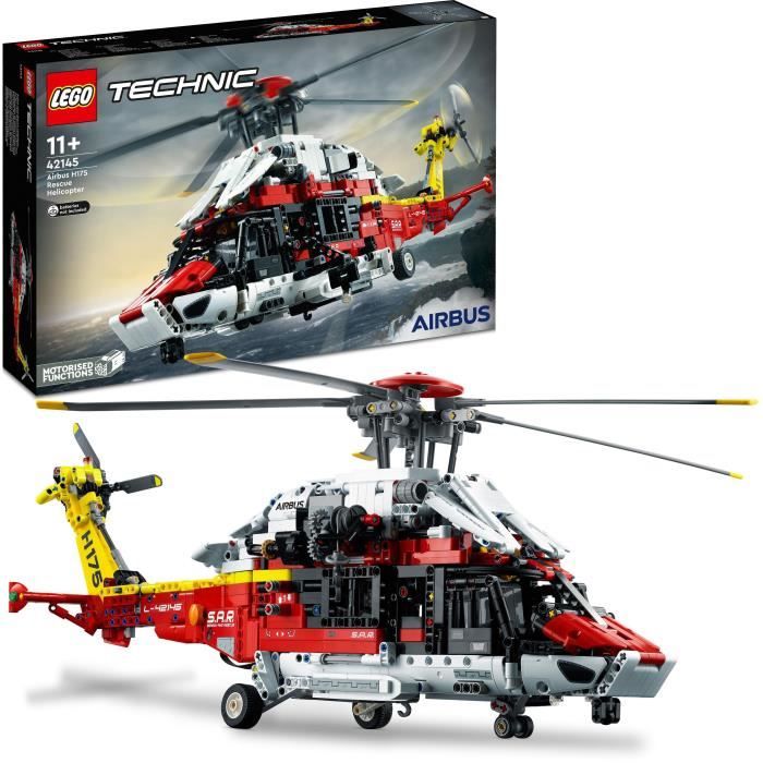 LEGO 42145 Technic L'H?licoptere de Secours Airbus H175, Jouet H?licoptere, Maquette ?ducative, Mod?lisme, Enfants Des 11 Ans