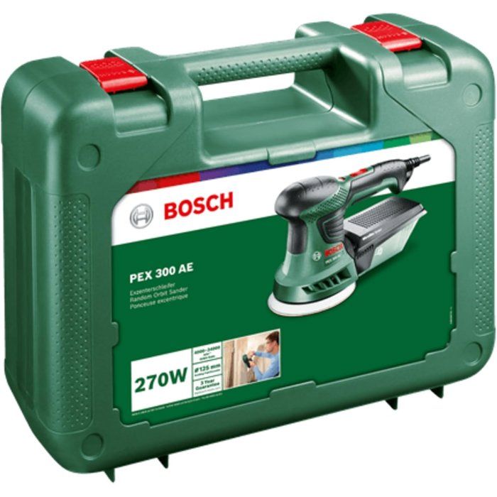Image secondaire de Ponceuse Excentrique Sans Fil BOSCH PEX 300 AE - 270W avec 25 Abrasifs
