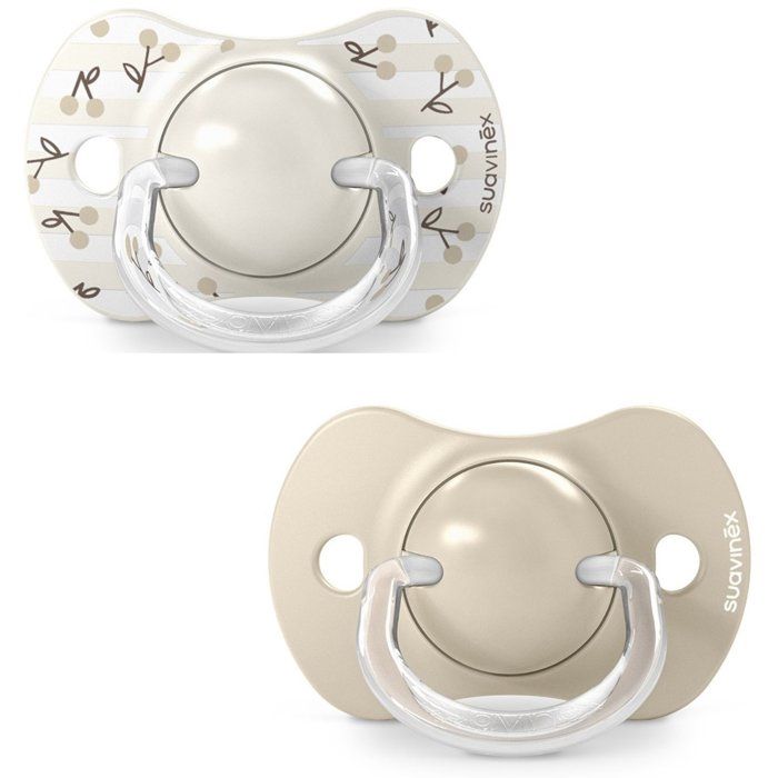 Lot de 2 sucettes symétriques Birdies - SUAVINEX - 0 à 6 mois - Beige