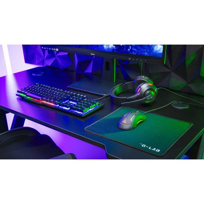 Image secondaire de Pack Gamer Filaire 4-en-1 - Clavier, Souris et Tapis de Souris Noir