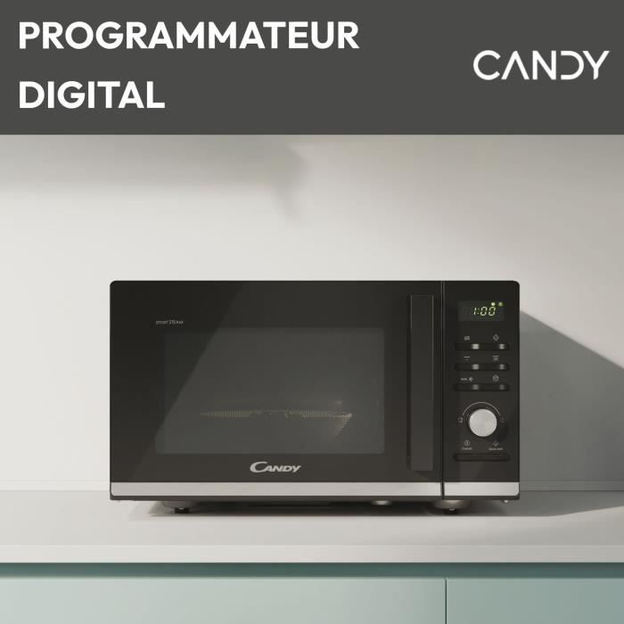 Micro-ondes pose libre CANDY CMGA23TNDB/ST - Noir - 23L - 900W - Grill 1000W - plateau 25,5 cm
