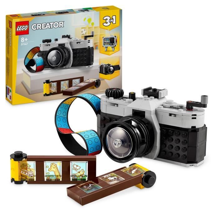 LEGO 31147 Creator C�mara Retro 3en1, Juguete Transformable con 3 Modelos, Decoraci�n de Oficina y Dormitorio