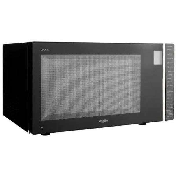 Micro-ondes posable WHIRLPOOL - MWP301B - Noir - 30L - Plateau 31,5cm - 900W - Auto Clean