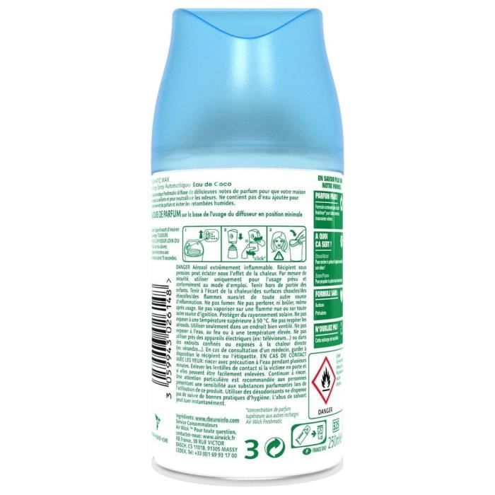 AIR WICK Désodorisant Recharge Freshmatic Eau de Coco - 250 ml