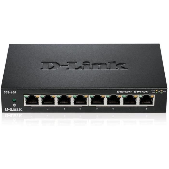 D-Link DGS-108x2 Pack de 2 switches 8-Port Gigabit