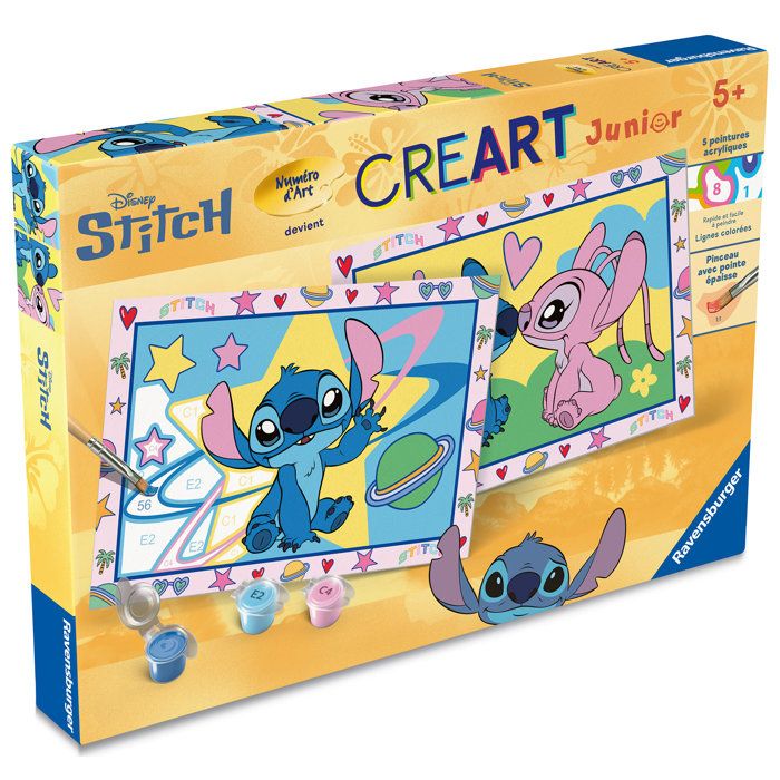 Image secondaire de Ravensburger CreArt Junior - Kit de Peinture par Numéros Stitch pour Enfants