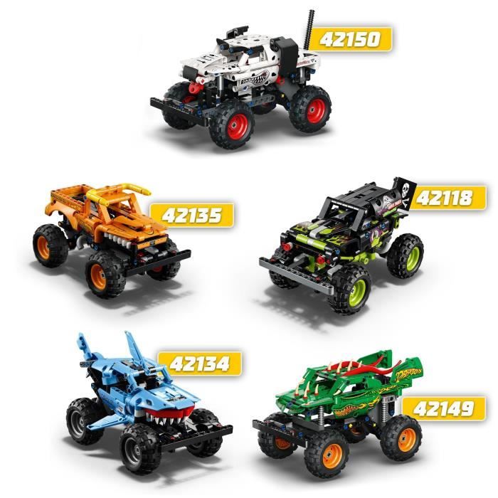 LEGO Technic 42149 Monster Jam Dragon, 2-en-1, Monster Truck Jouet, Voiture de Course