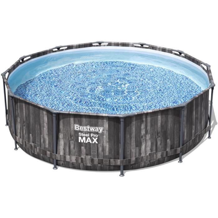 Kit Piscine Hors Sol Tubulaire BESTWAY Steel Pro Max - Ronde 366 cm