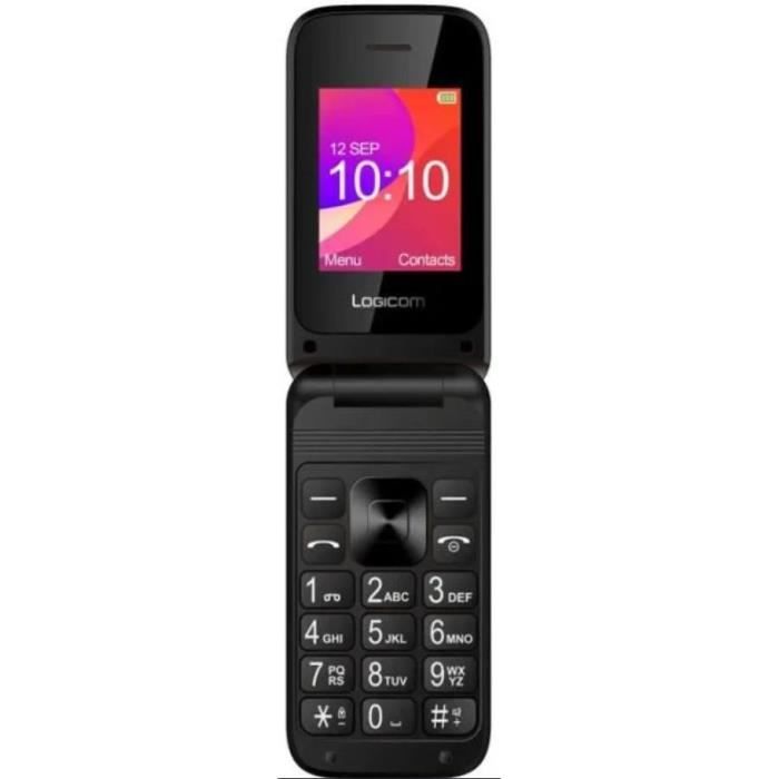 T?l?phone portable LOGICOM FLEEP 190 Noir 2G - 32 Mo - Dual SIM