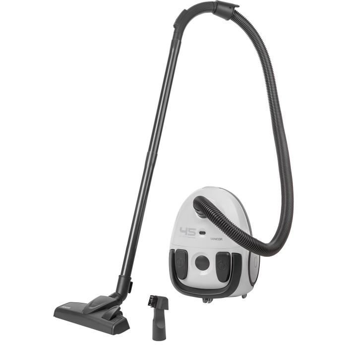 Aspirateur tra�neau avec sac - SENCOR - SVC 45WH-EUE3 - Moteur ECO 850 W - 79 dBA - 1,5 L - Blanc