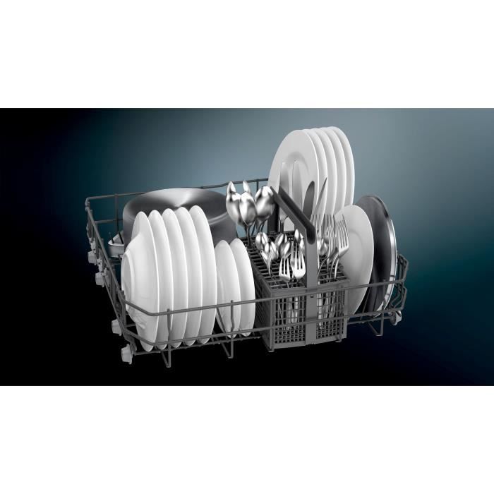Lave-vaisselle tout intégrable SIEMENS SE61IX12TE iQ100 - 12 couverts - Induction - L60cm - 48 dB - Bandeau Noir
