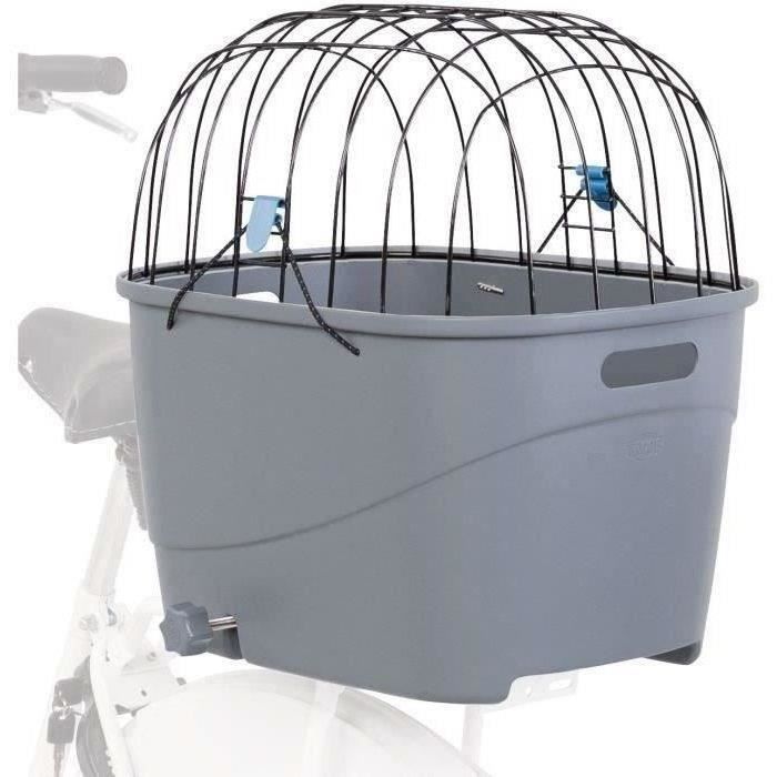 TRIXIE Portaequipajes de plástico y metal - 36 x 47 x 46 cm - Gris - Para perro