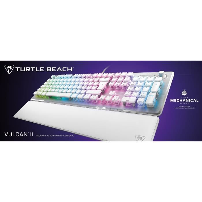 Image secondaire de Clavier gaming PC mécanique - TURTLE BEACH - TBK-1002-12-FR - Vulcan II - Blanc