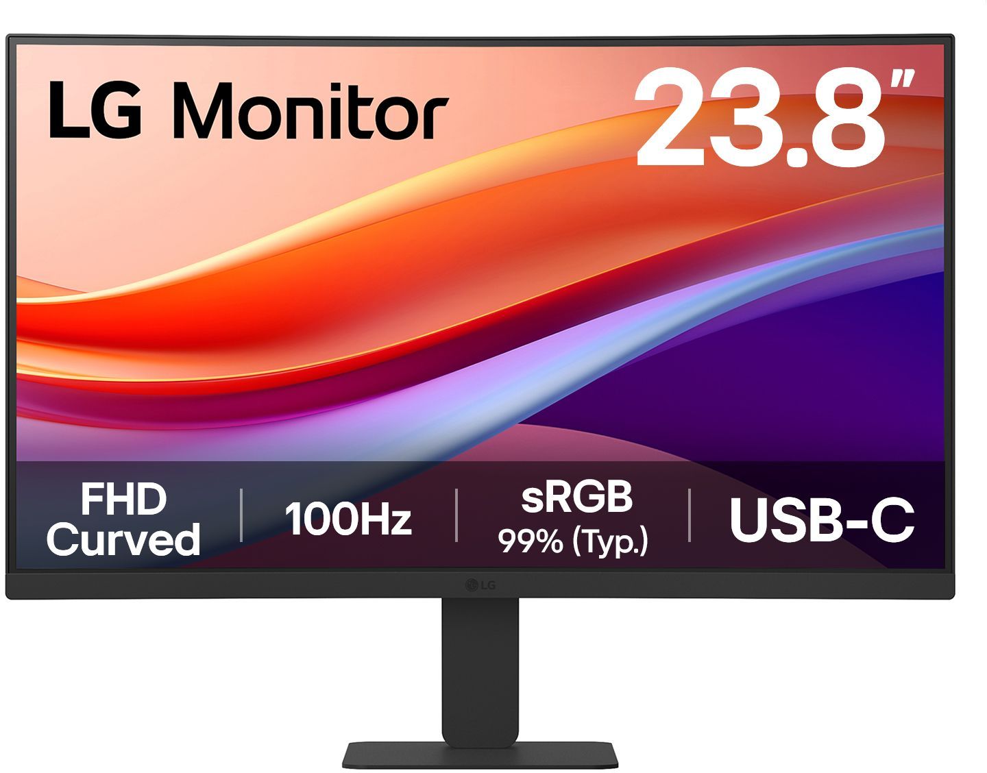 Monitor PC curvo - LG - 24