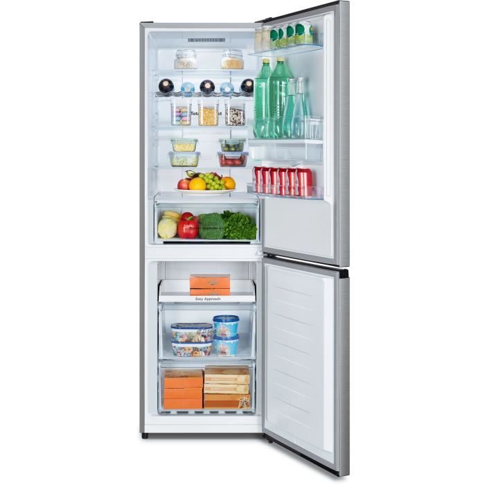 Réfrigérateur combiné HISENSE - FCN300WFC - 2 portes - 304 L - l59 x L60 x H186cm - Gris