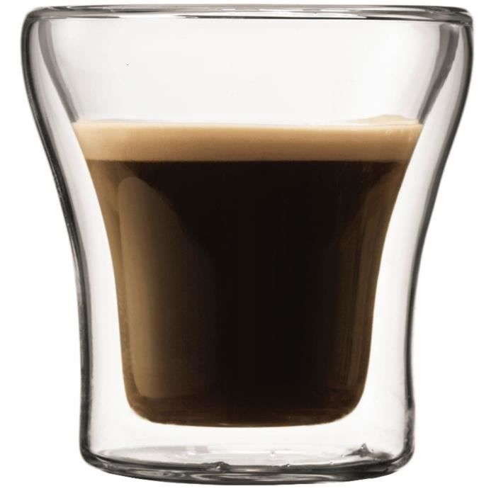 Image secondaire de Set 2 verres - BODUM - Assam - Double paroi - 0.1 l - Transparent