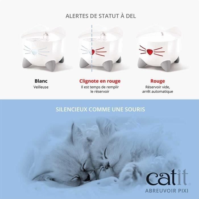 CAT IT Fontaine a eau automatique pour chat - 2,5 L - Blanc