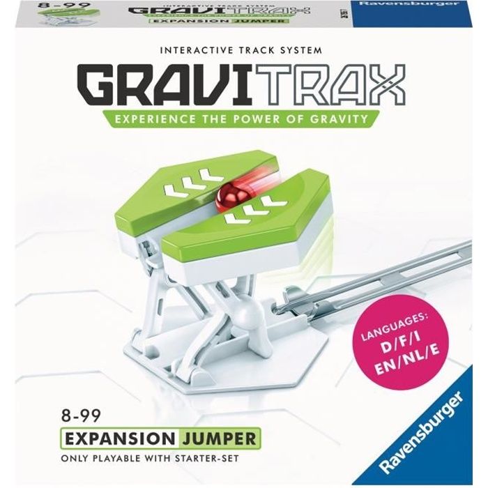 GraviTrax Bloc d'action Jumper / Pont élévateur - Jeu de construction STEM - Circuit de billes créatif - Ravensburger- des 8 ans
