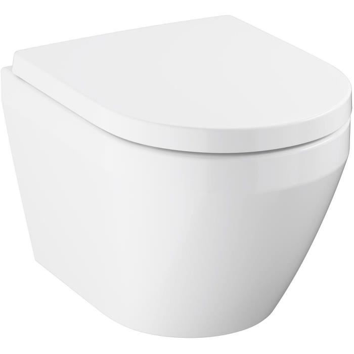 Ensemble WC Suspendu Compact GROHE Euro Ceramic Triple Vortex