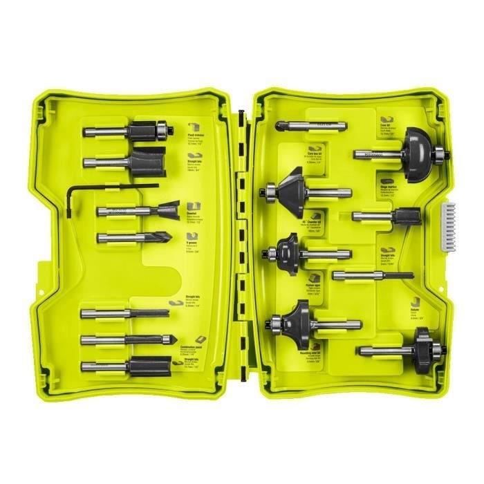 RYOBI Caja de 15 cortadores variados v�stago � 6 mm - RAKRBS15