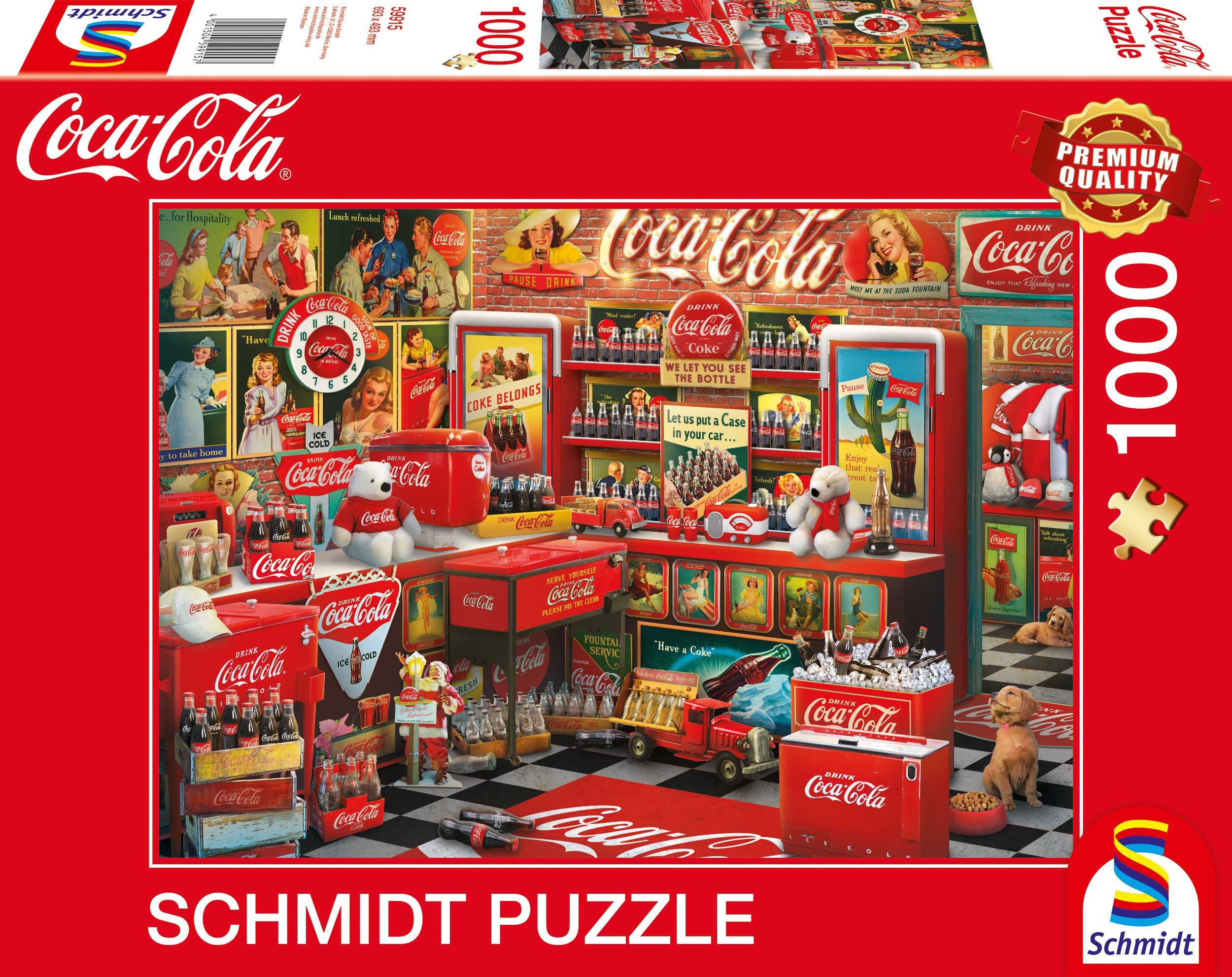 Puzzle Coca Cola Nostalgie 1000 pièces - Schmidt Spiele