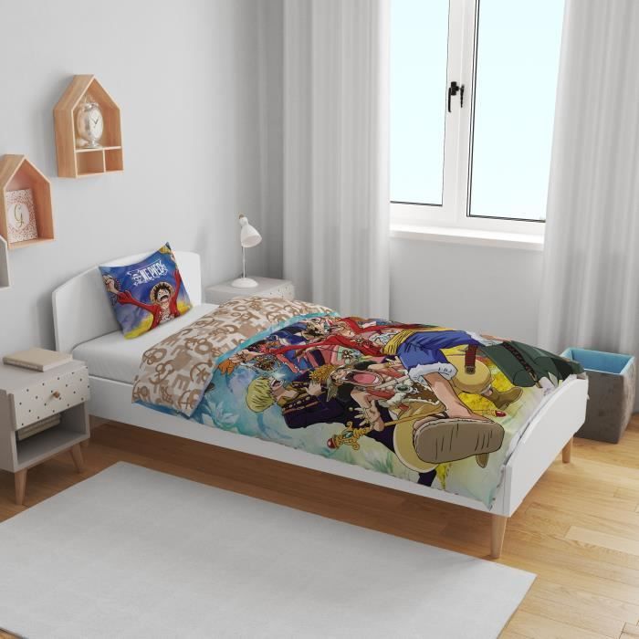 Image secondaire de Parure de lit - ONE PIECE - Luffy et son équipage III - Microfibre - 1 housse de couette 140 x 200 cm + 1 taie 63 x 63 cm