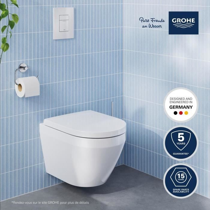 Image secondaire de Ensemble WC Suspendu Compact GROHE Euro Ceramic Triple Vortex