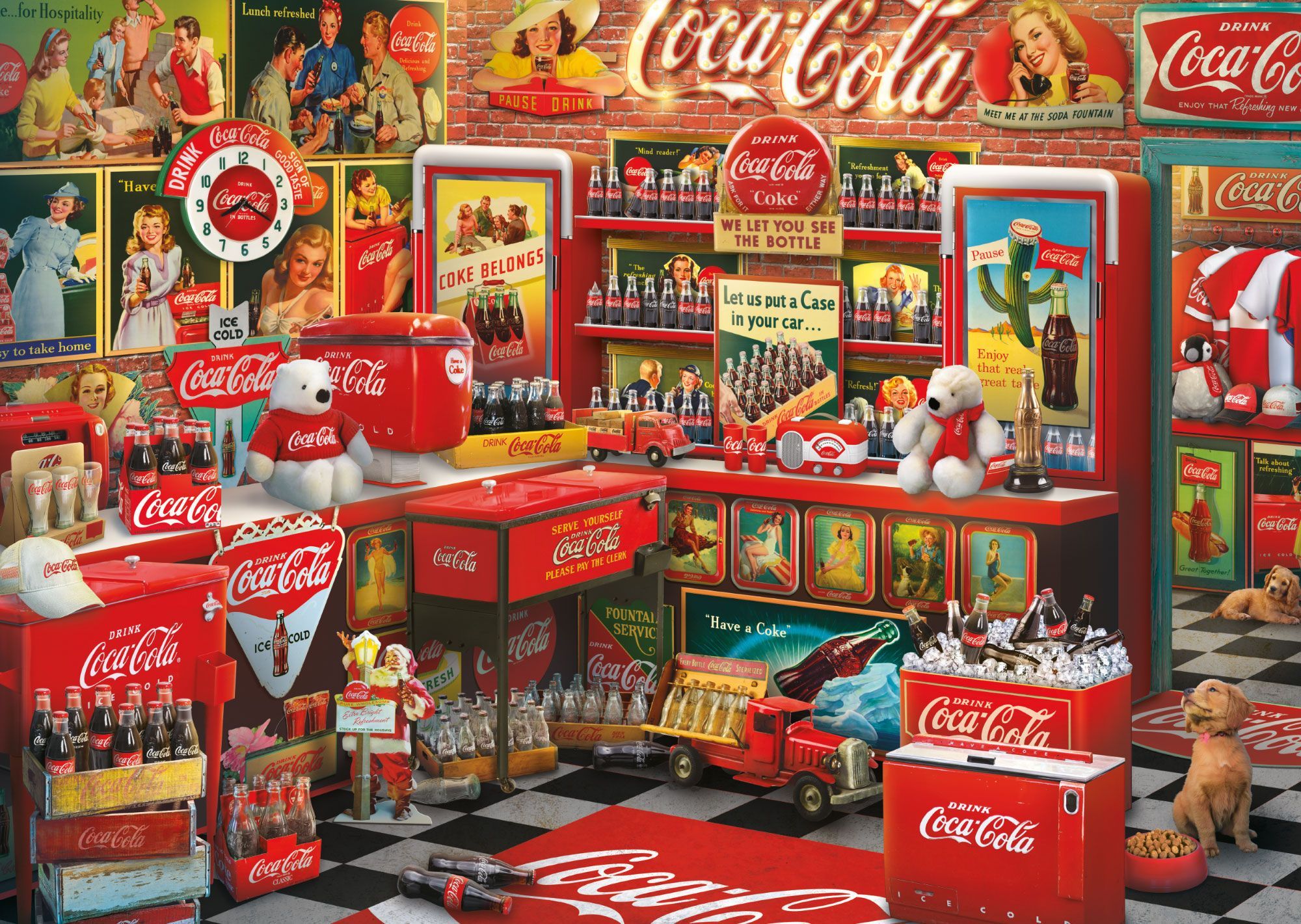 Image secondaire de Puzzle Coca Cola Nostalgie 1000 pièces - Schmidt Spiele