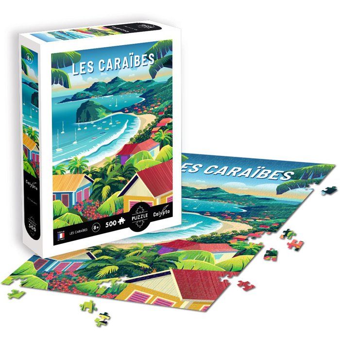 Image secondaire de Puzzle Calypto - 500 pièces - Les Caraïbes - Toucher soyeux
