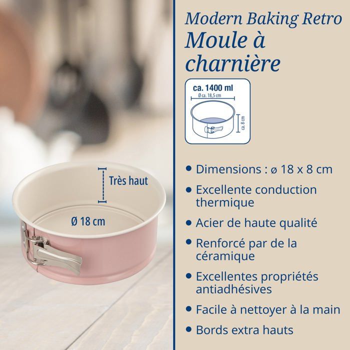 Image secondaire de Ensemble de 2 moules à manqué à charnière - DR OETKER - Rétro - 18 et 20 cm