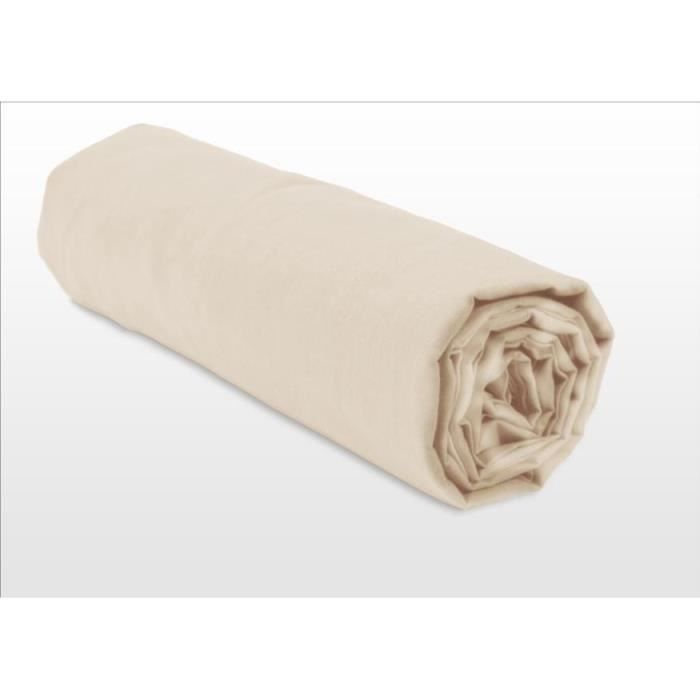 Image secondaire de Drap Housse Microfibre Beige Ivoire 140x190 cm - HOME LINGE PASSION
