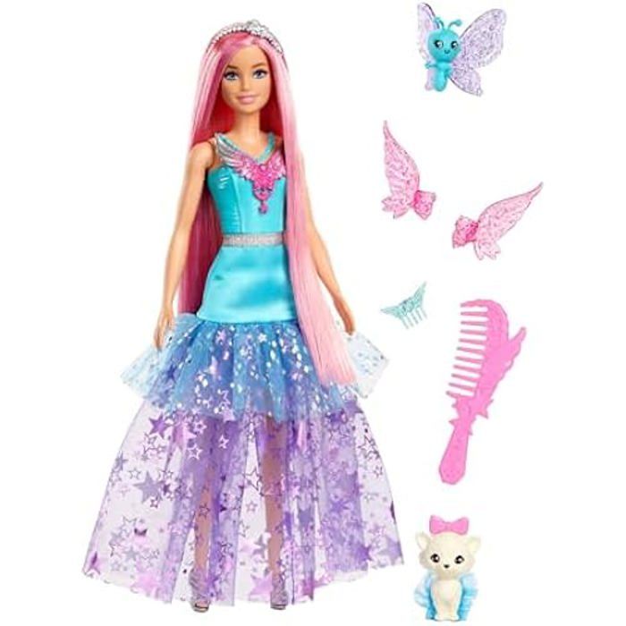 Poupée Barbie Malibu A Touch of Magic avec Animaux et Accessoires
