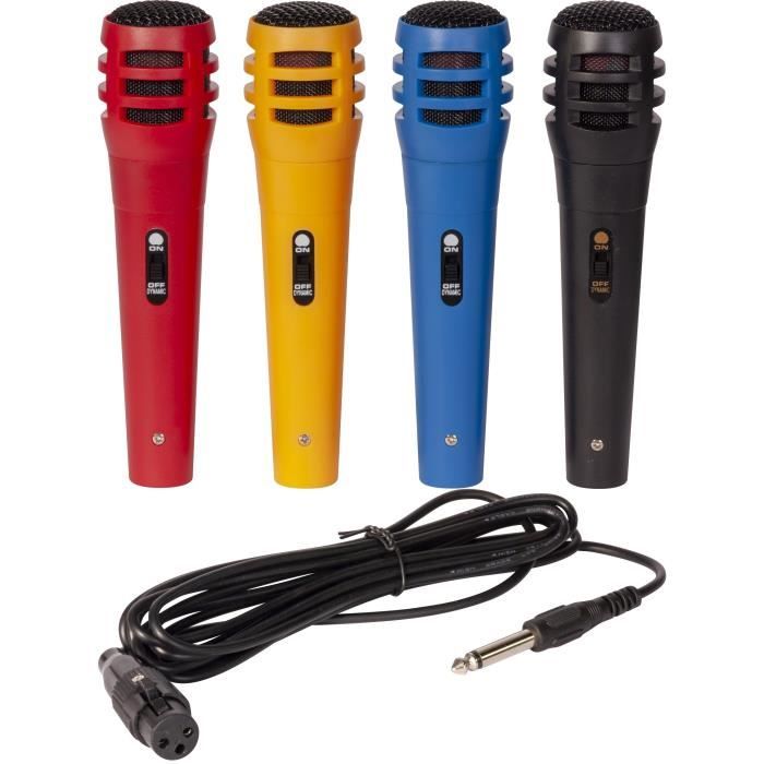 LTC DM500 - Assortiment de 4 microphones couleur