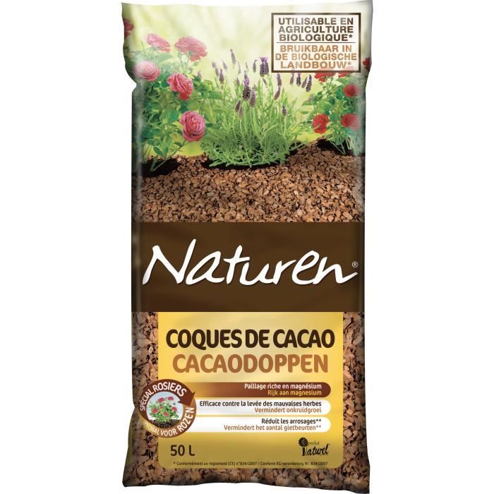 NATUREN Paillage Coques de Cacao - 50L