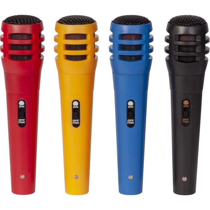 LTC DM500 - Assortiment de 4 microphones couleur