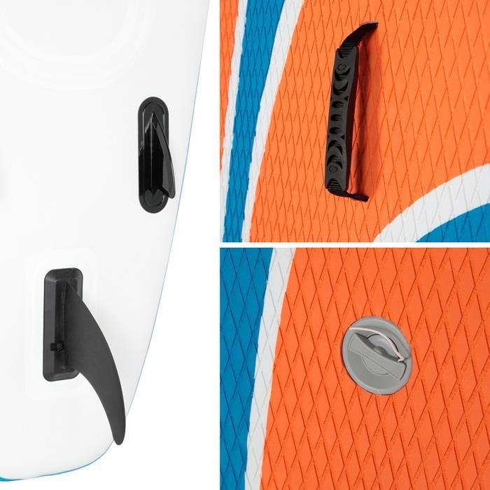 SURPASS Paddle gonflable PAHI L.320 x l.76 x H.15 cm - 165 kg max - Double chambres