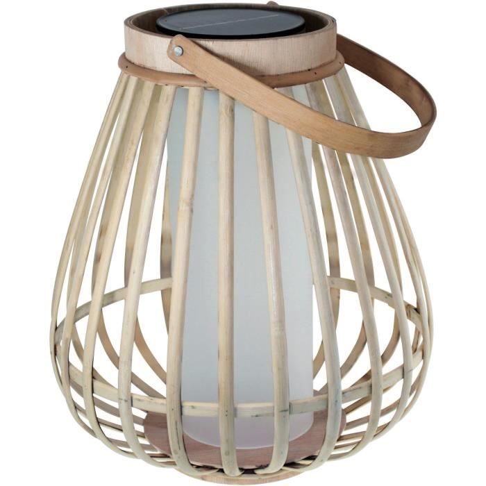 Lampada solare in bambù - Marta - Beige
