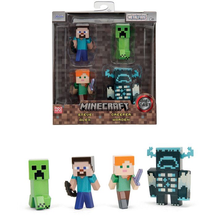 Image secondaire de Ensemble de Figurines Minecraft en Métal - Steve, Alex, Creeper et Warden