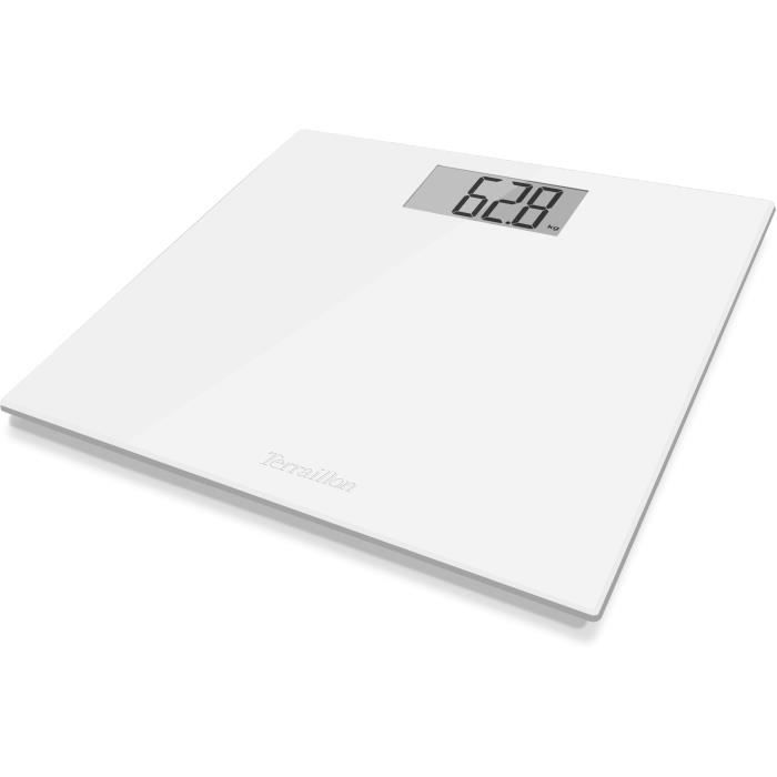 Pese-personne électronique - TERRAILLON - Wide - Capacité 200 kg - Blanc