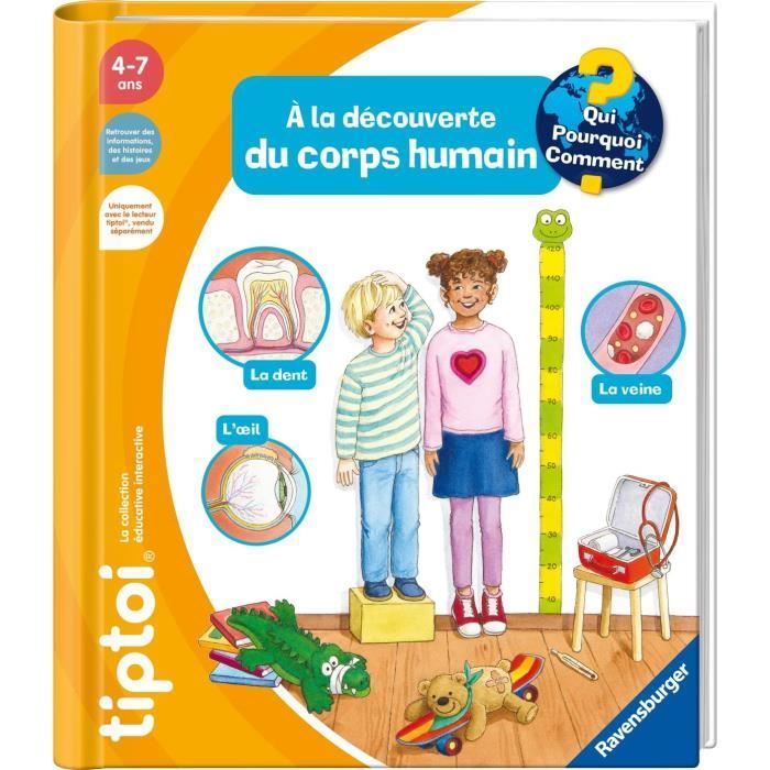tiptoi, Livre interactif à la découverte du corps humain, 4 ans, 13099016, Ravensburger