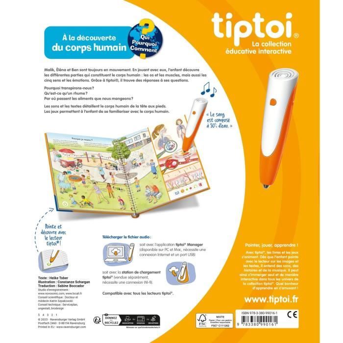 Image secondaire de tiptoi, Livre interactif à la découverte du corps humain, 4 ans, 13099016, Ravensburger