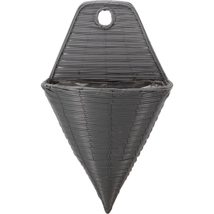 Fissaggio a parete - Finto rattan - Ardesia - 35 cm - SMART GARDEN